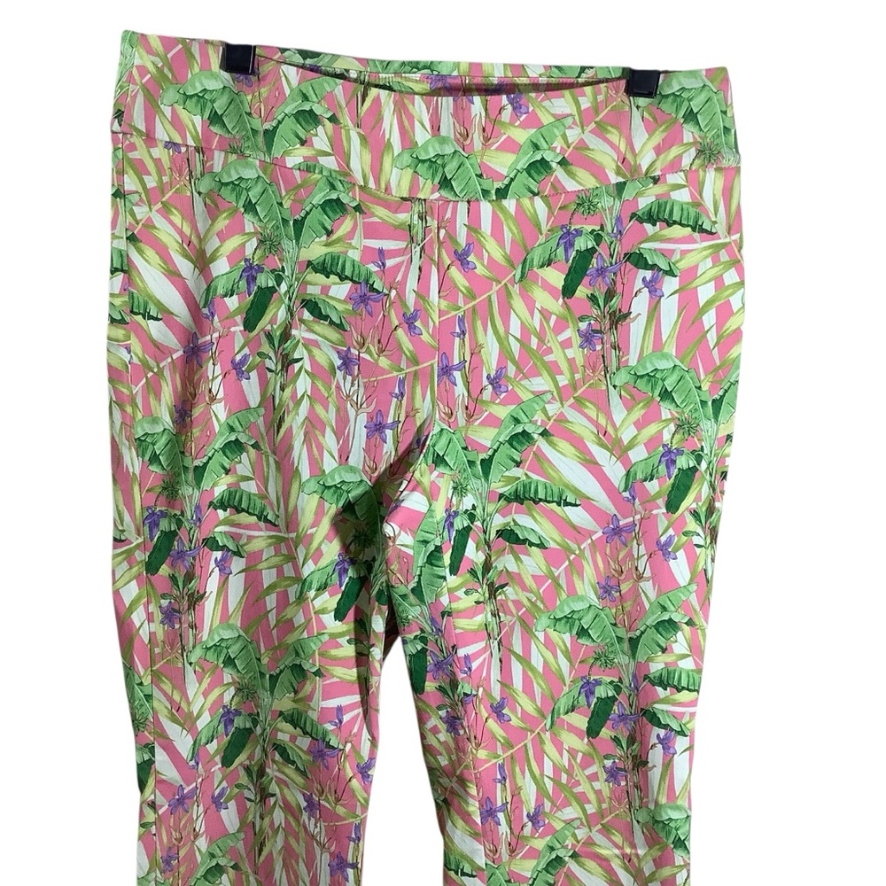 J. McLaughlin Floral Tropical Print Pants Pull On - Picture 2 of 8